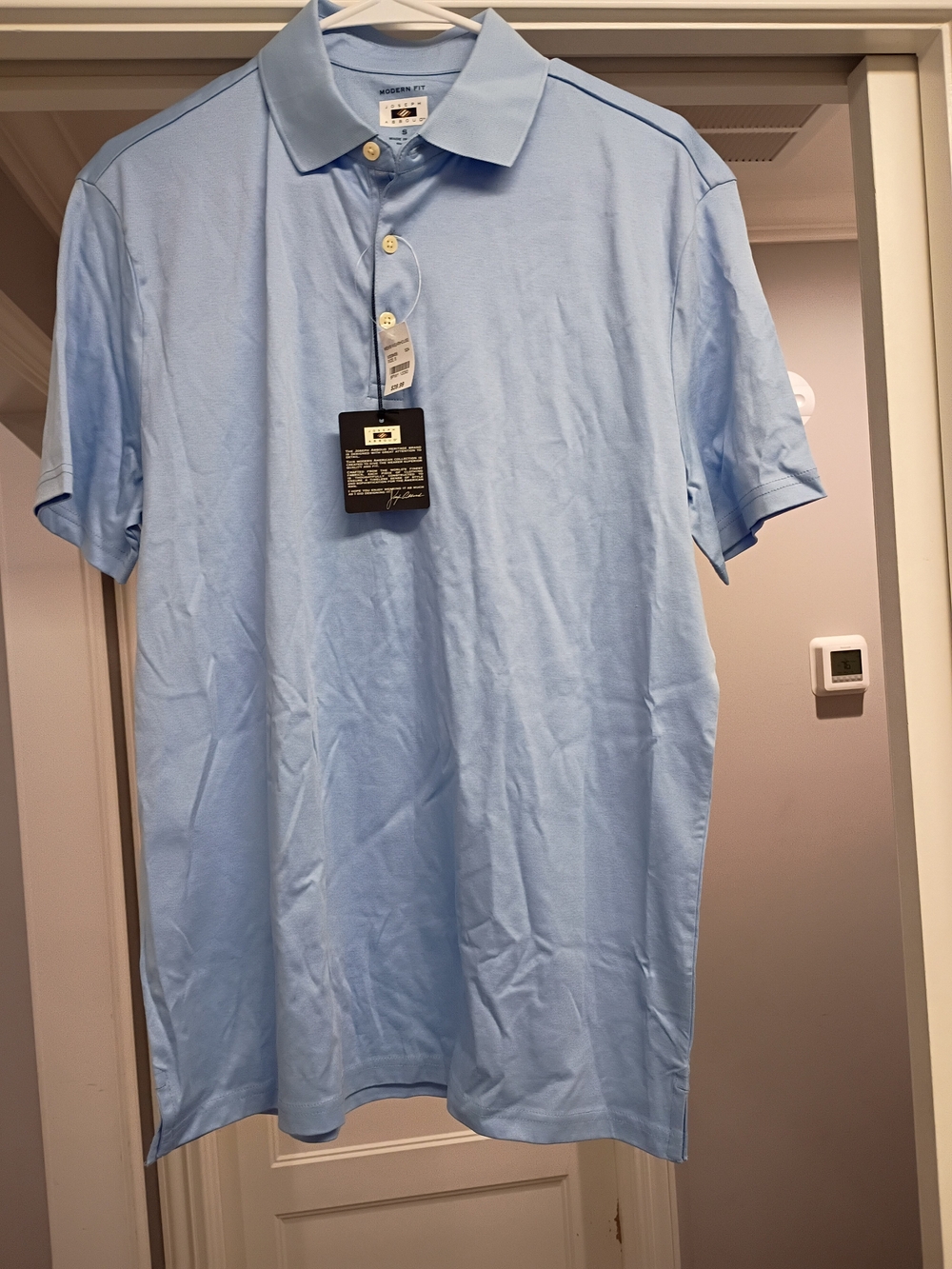 Joseph Abboud Pale Blue Short Sleeve Polo Men's Size Small New